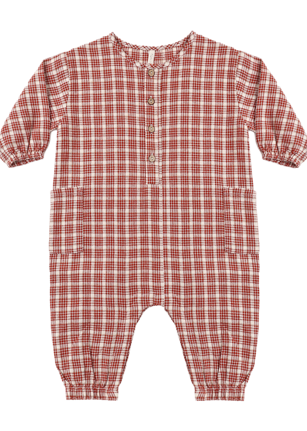 Relaxed Woven Jumpsuit || Vintage Plaid