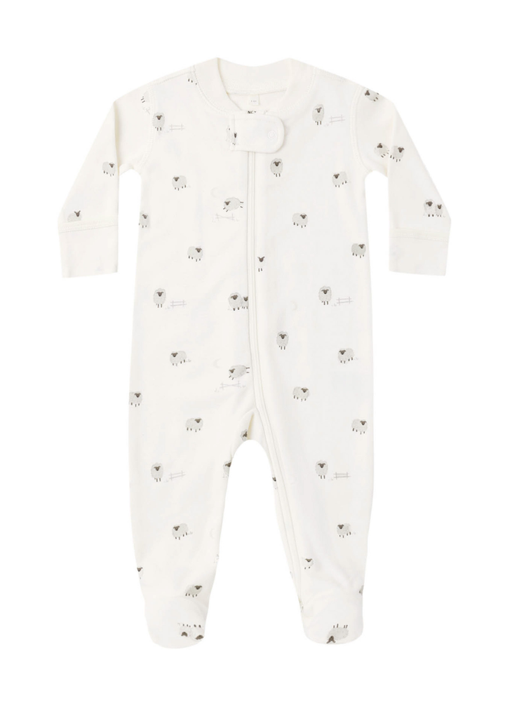 Zip Long Sleeve Sleeper Footie || Sheep