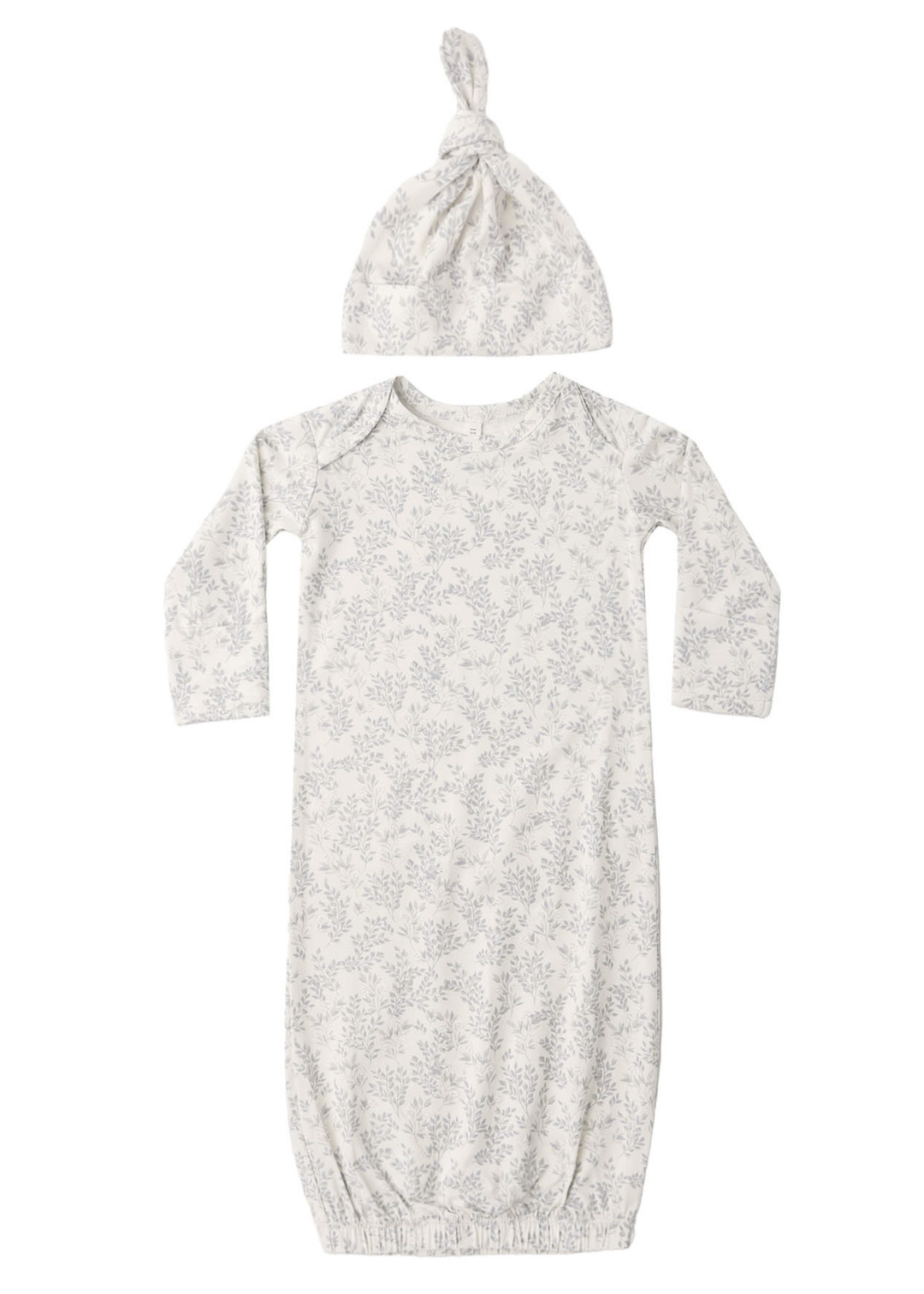 Bamboo Baby Gown + Hat Set || Cloud Floral