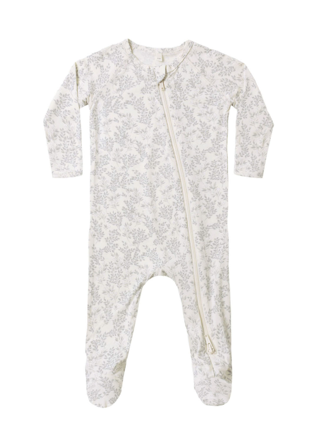 Bamboo Zip Footie || Cloud Floral