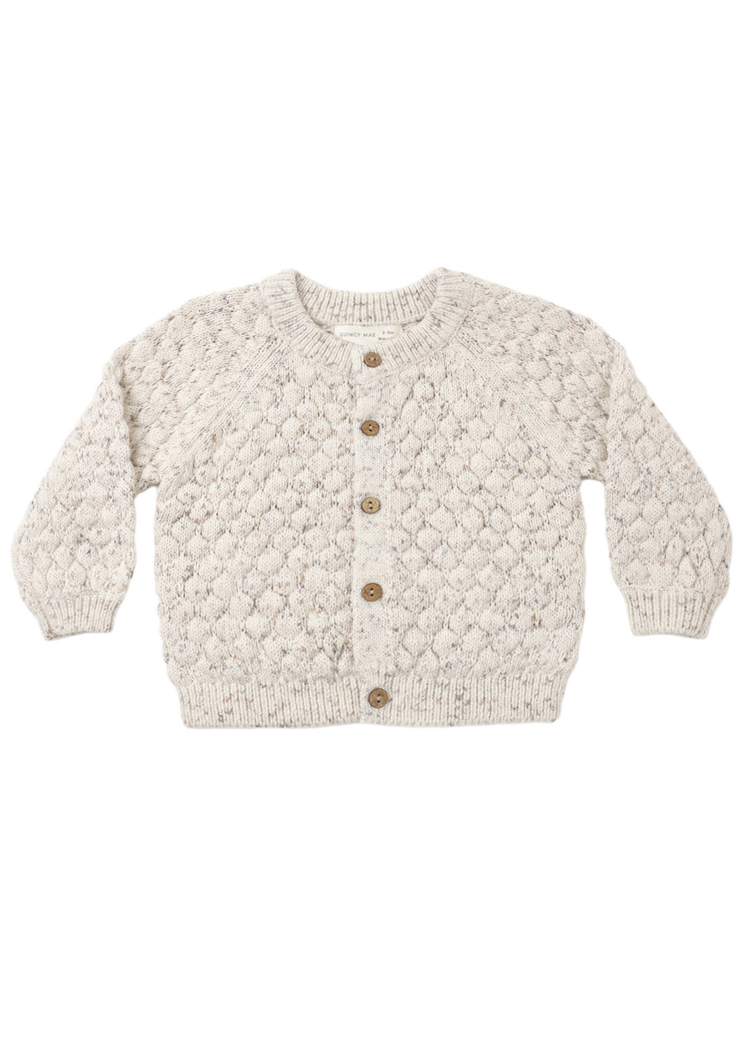 Bubble Knit Cardigan || Natural Confetti