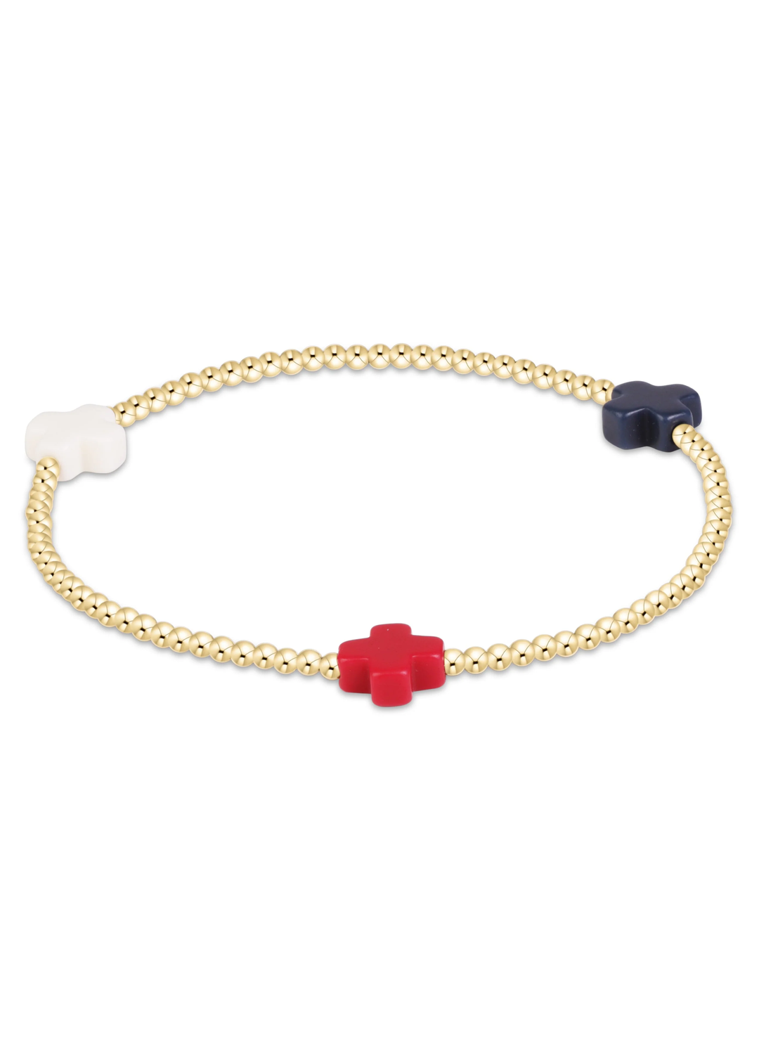Signature Cross 2mm Gold Bracelet - Firecracker