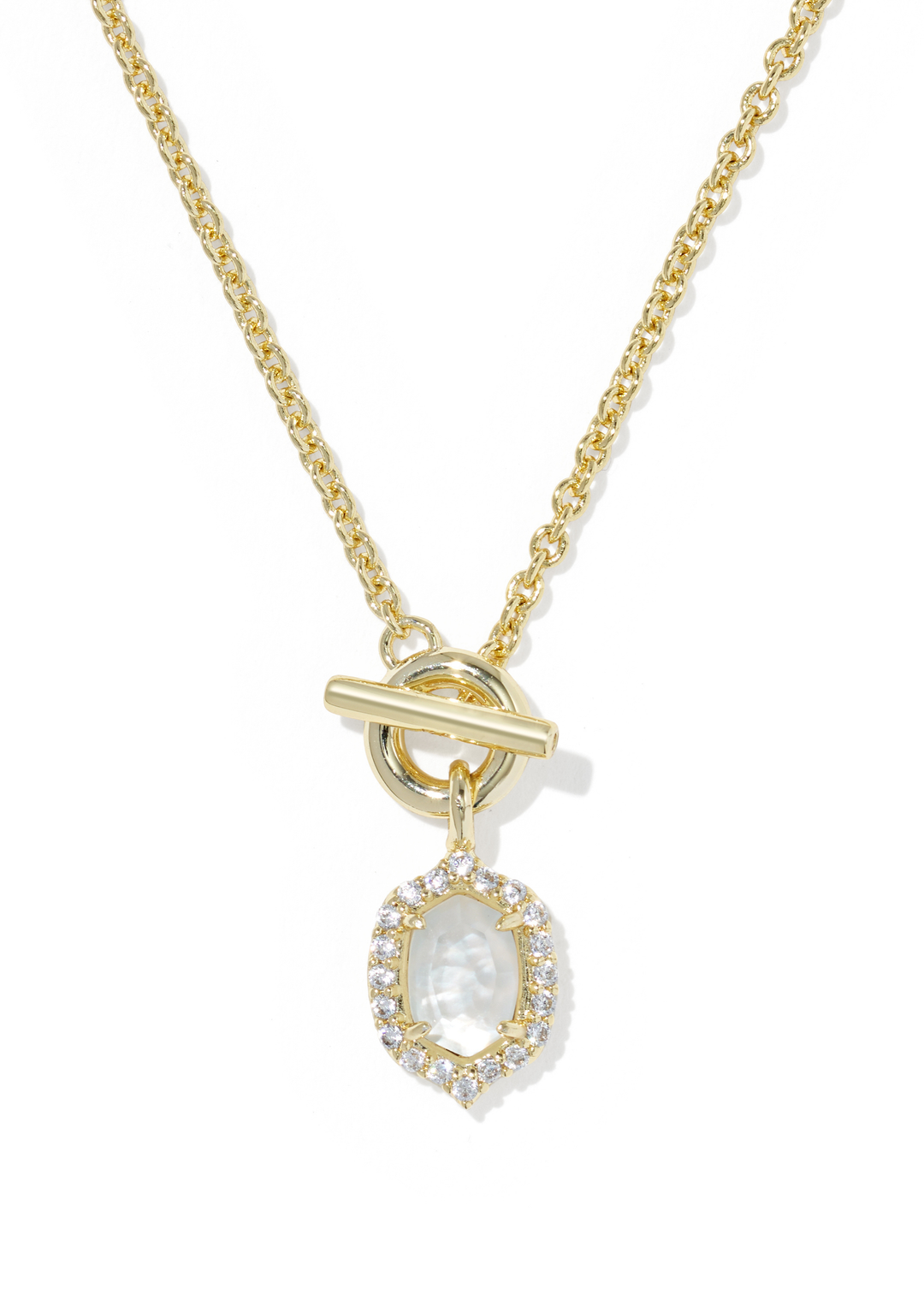 Daphne Crystal Frame Toggle Necklace