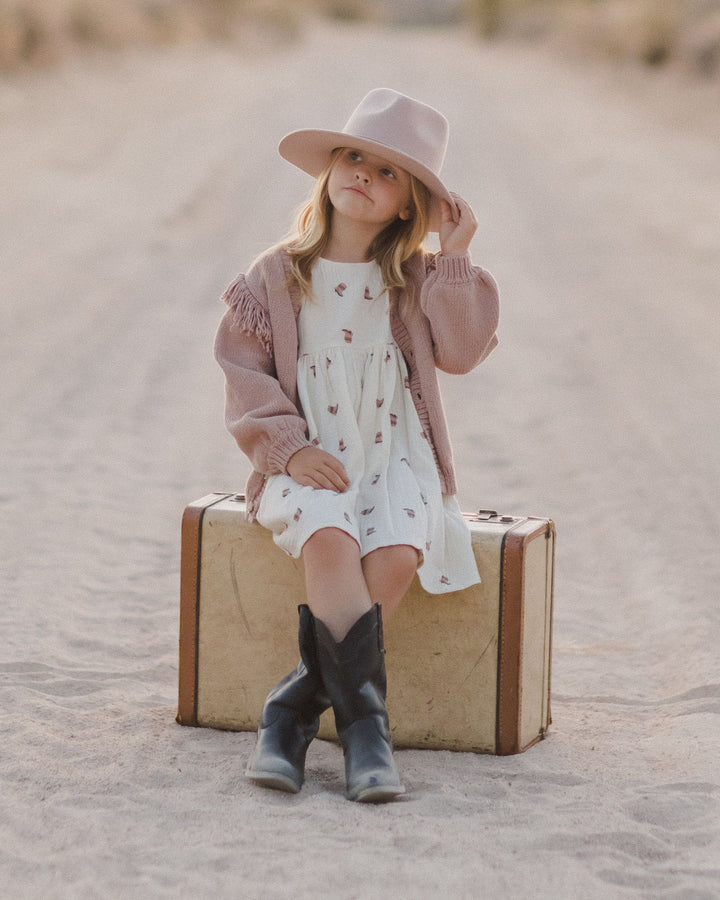 Fringe Cardigan || Rose-FINAL SALE