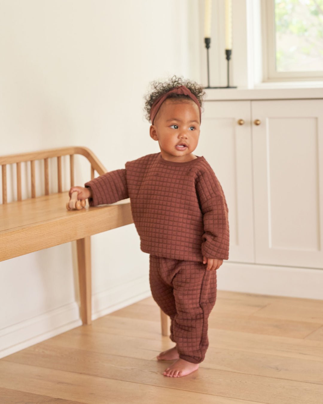 quilted sweater + pant set || plum - FINAL SALE