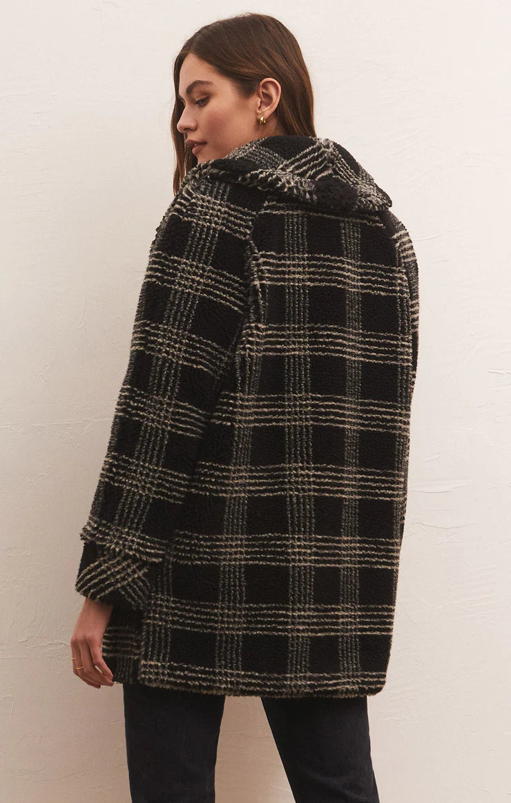 Hastings Sherpa Plaid Coat - FINAL SALE