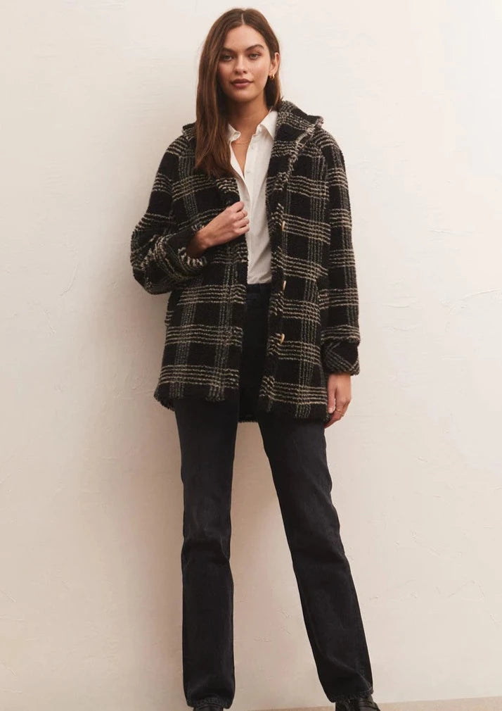 Hastings Sherpa Plaid Coat - FINAL SALE