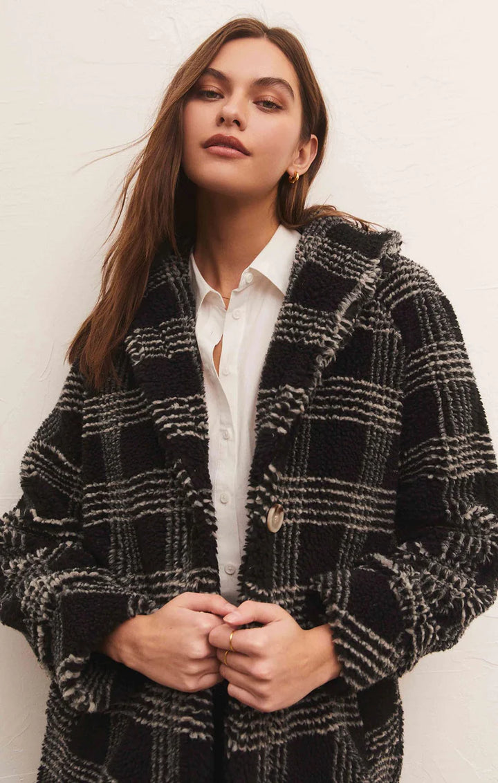 Hastings Sherpa Plaid Coat - FINAL SALE