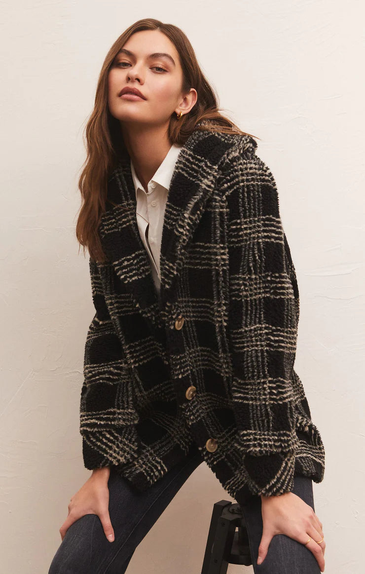 Hastings Sherpa Plaid Coat - FINAL SALE