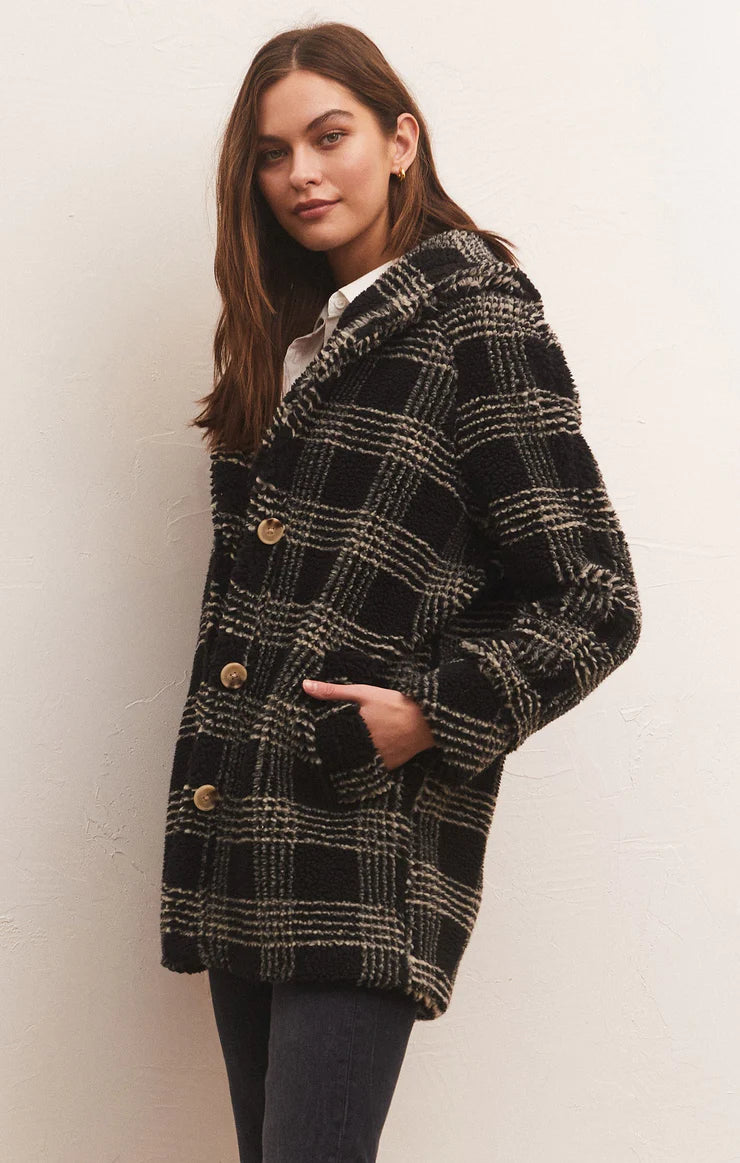 Hastings Sherpa Plaid Coat - FINAL SALE