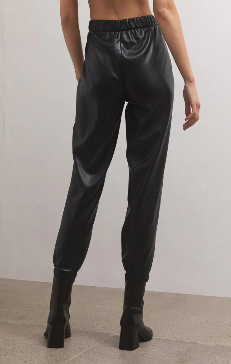 Lenora Faux Leather Jogger - FINAL SALE