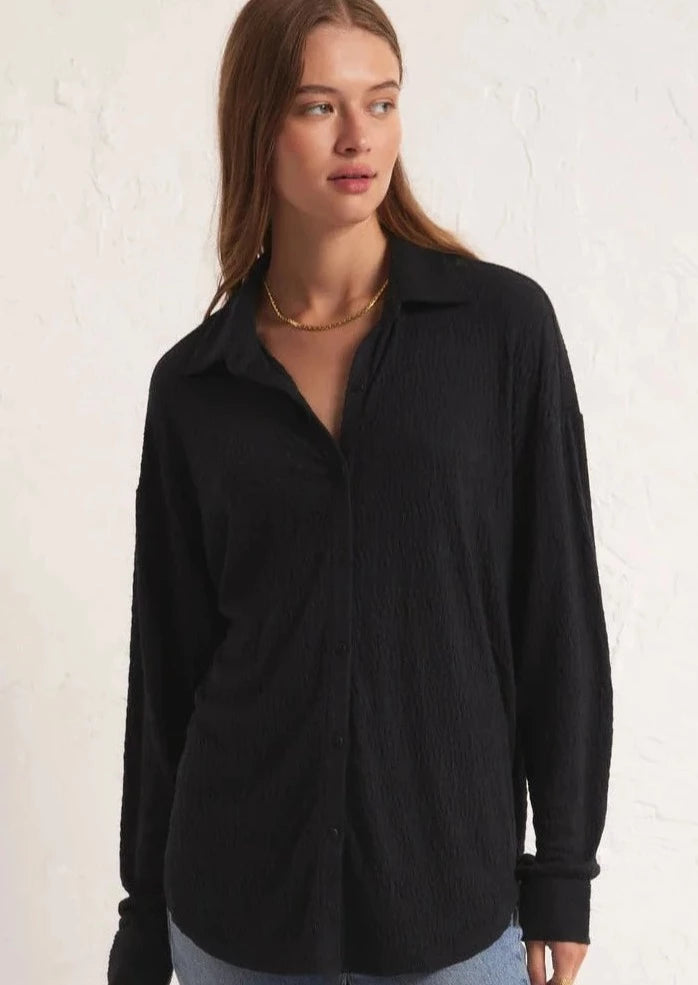 Dawson Pucker Knit Button Up Shirt