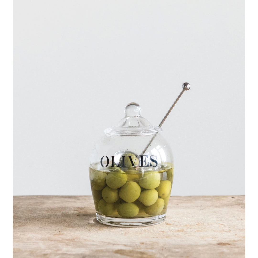 Olive Jar & Spoon