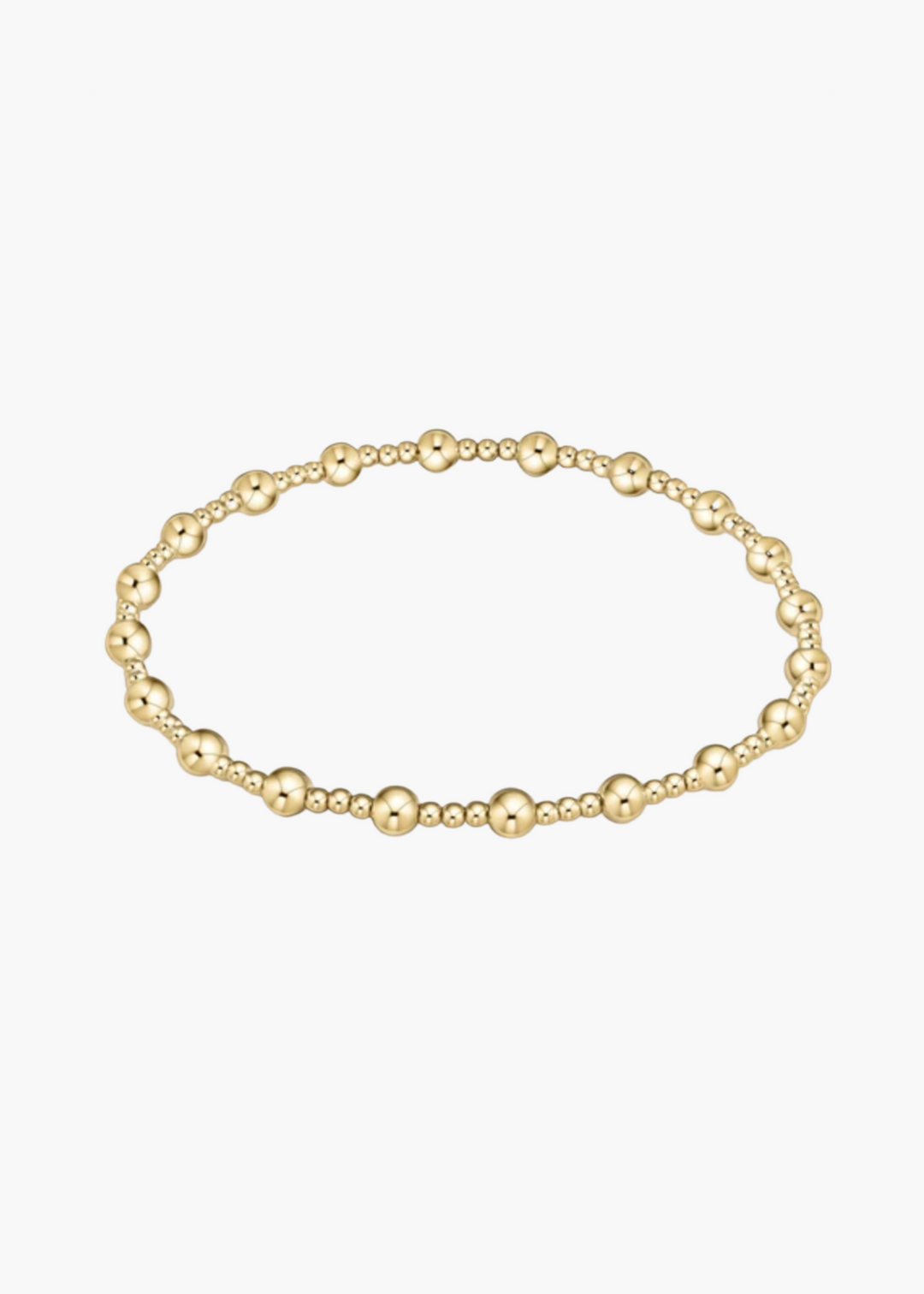 Classic Sincerity Pattern 4mm Bead Bracelet - Gold