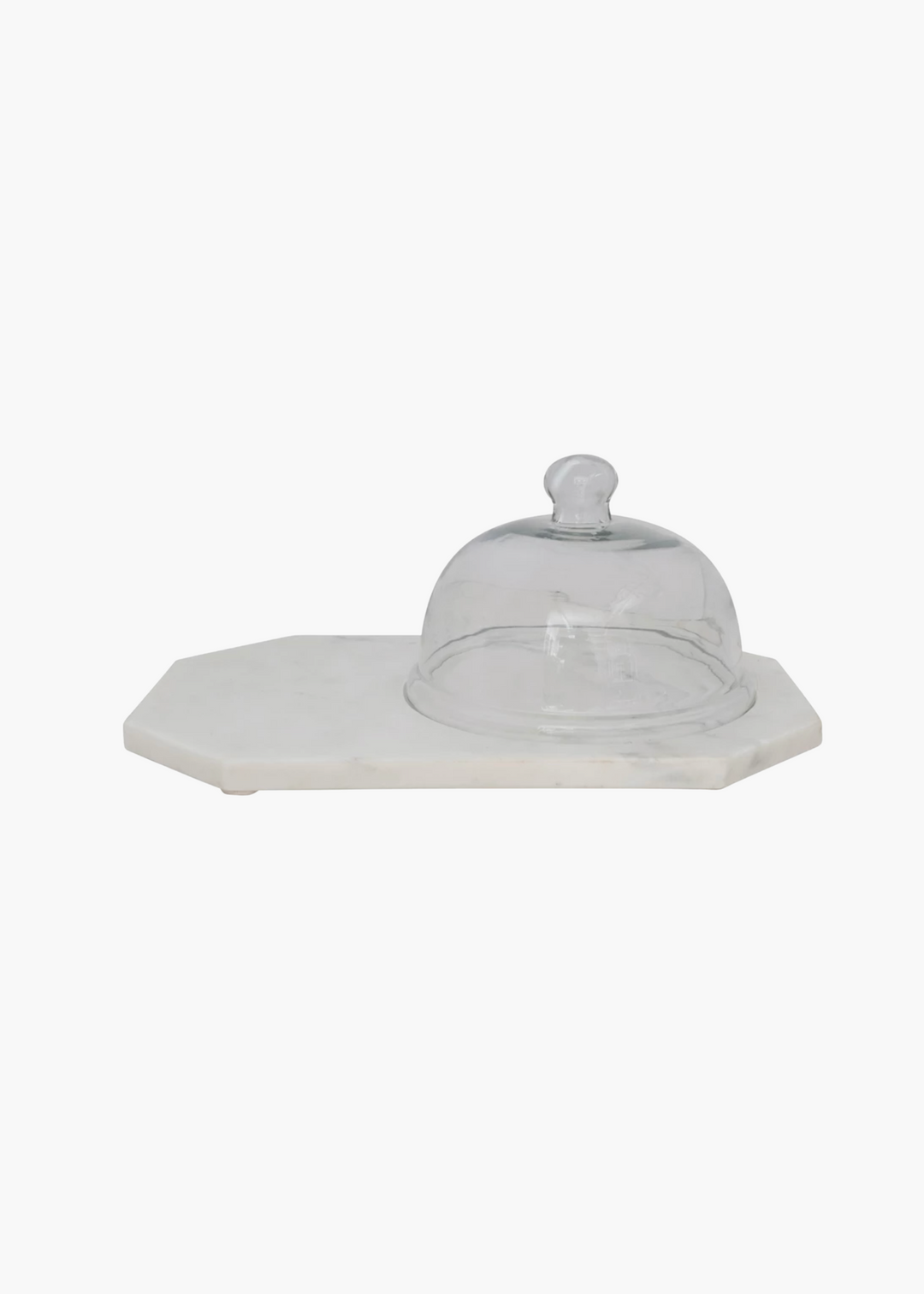 Marble Tray w/ Glass Cloche