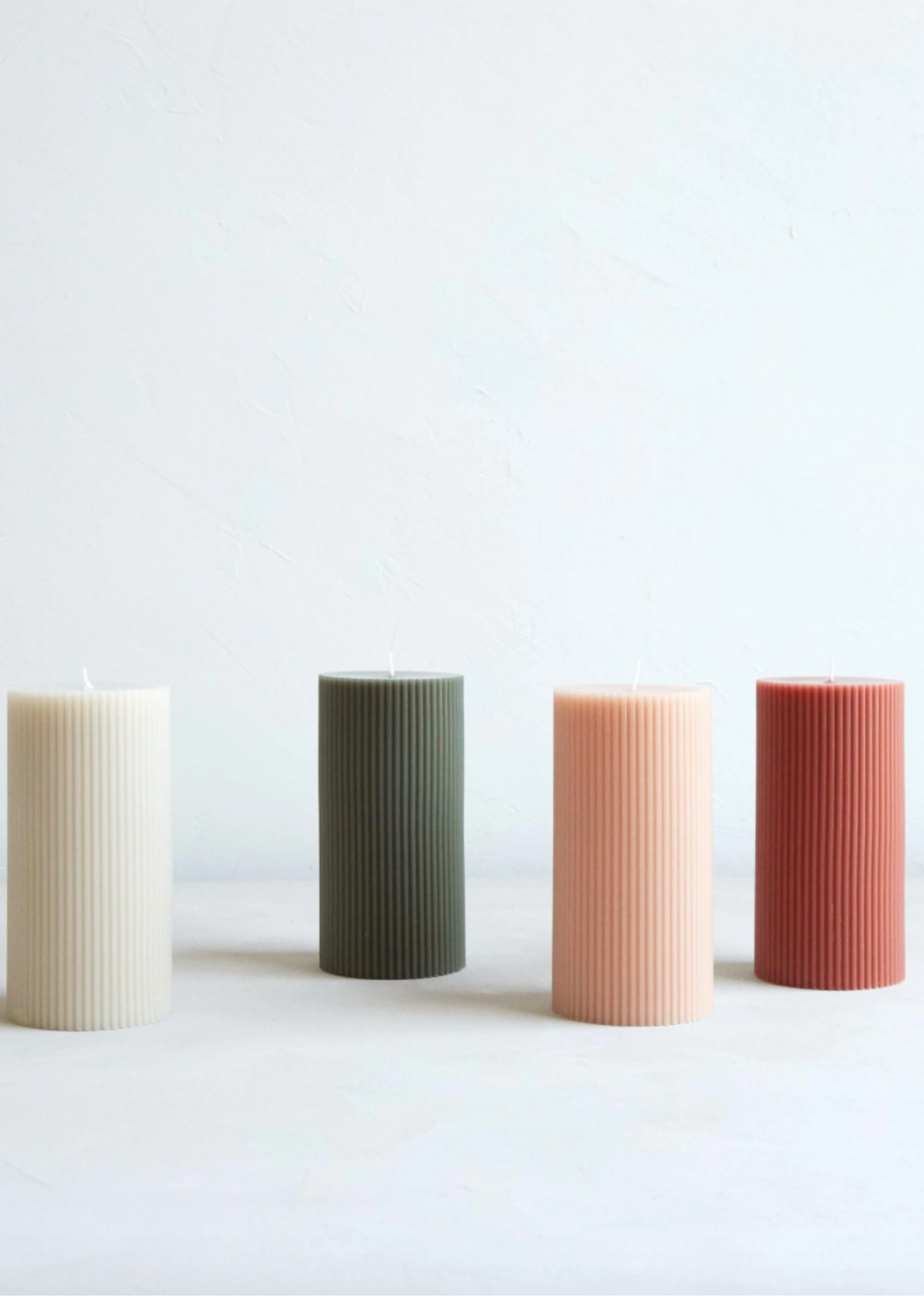 Fancy Ribbed Pillar Candle