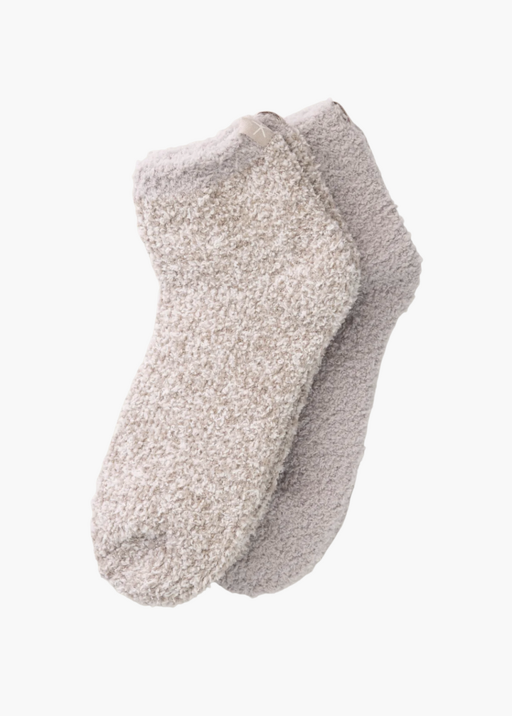 CozyChic® 2 Pair Tennis Sock Set - Stone