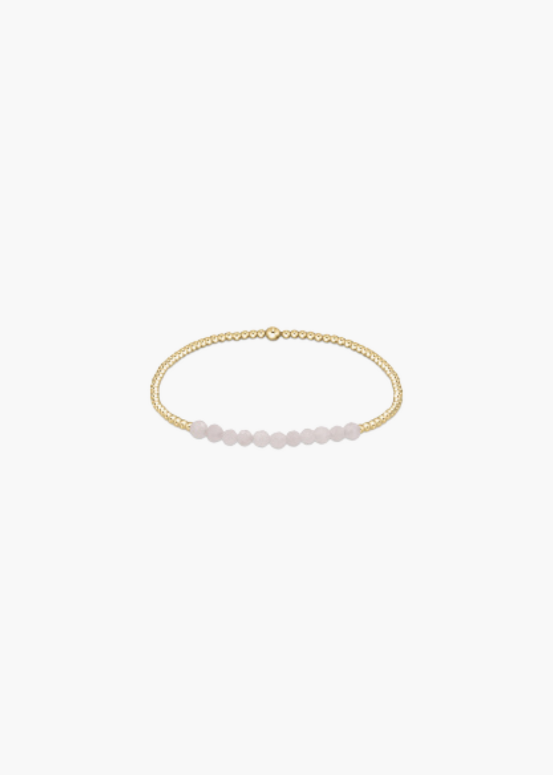 gold bliss 2mm bead bracelet - moonstone