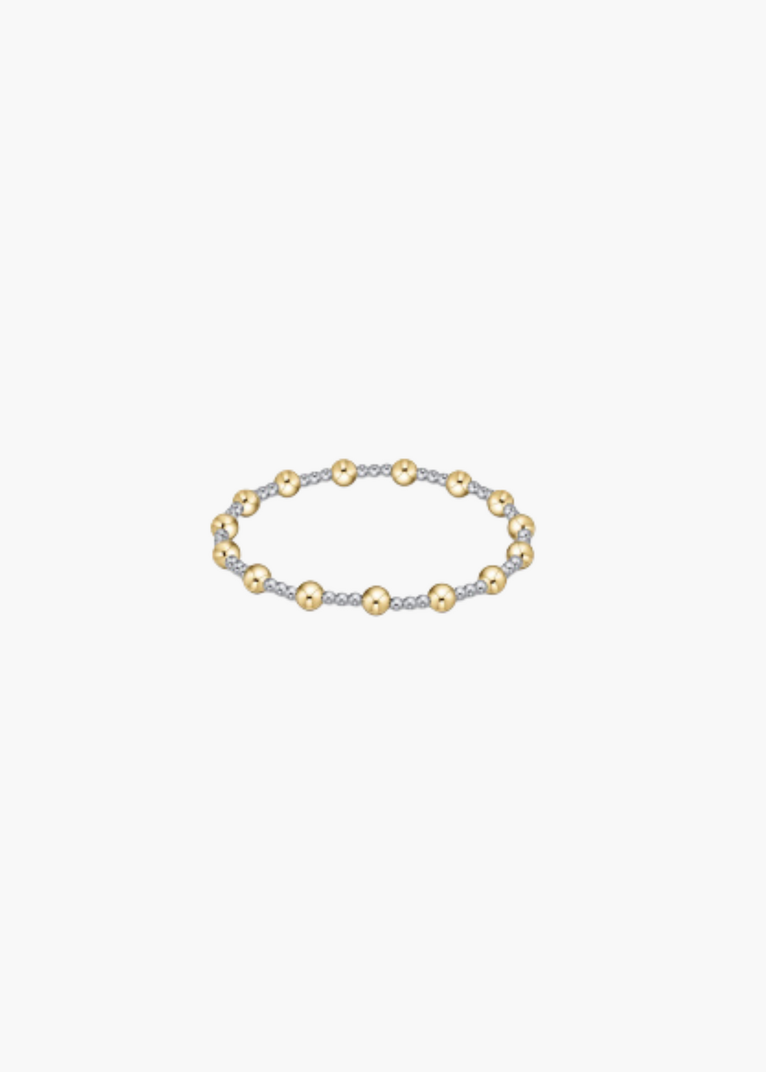 Classic Sincerity Pattern 5mm Bead Bracelet - Mixed Metal