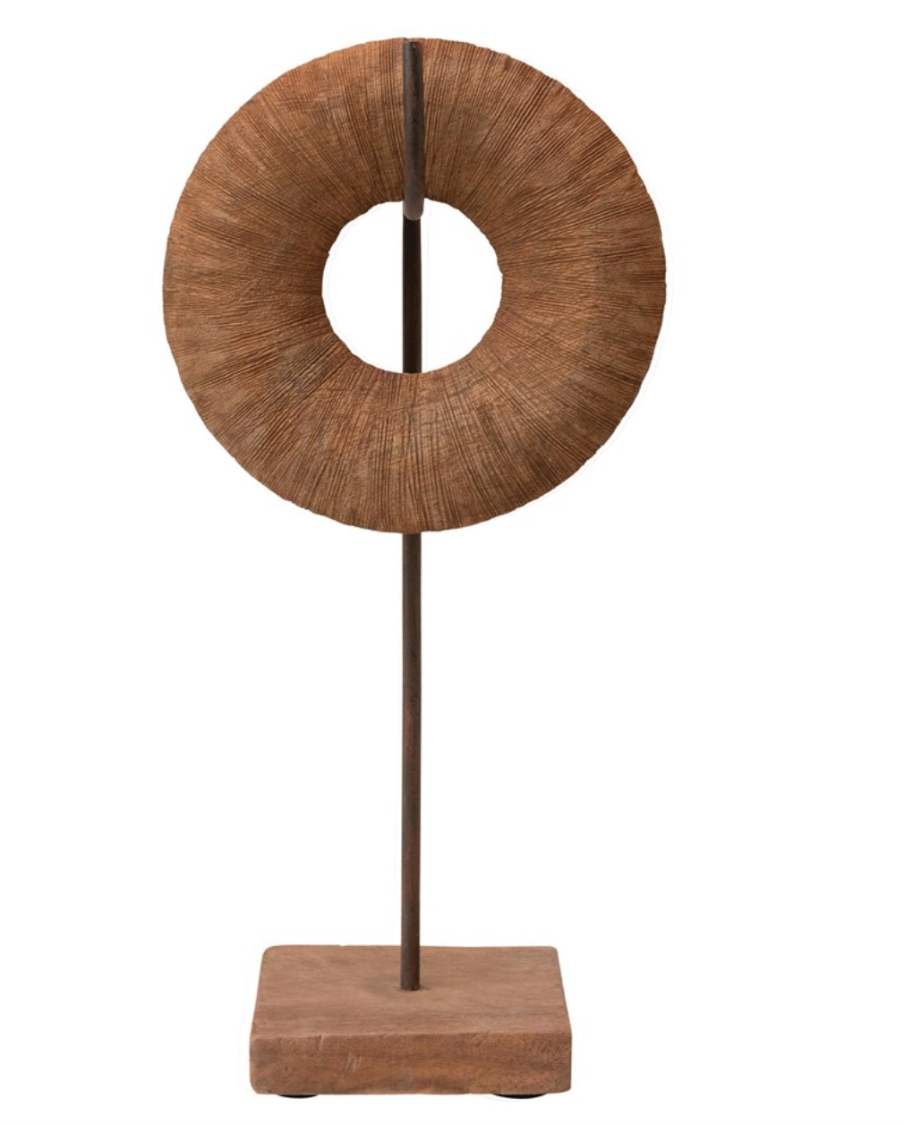 Carved Mango Circle on Stand