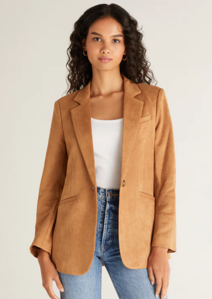 Sandelle Faux Suede Blazer