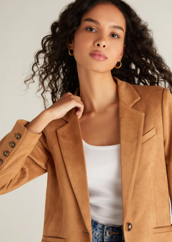 Sandelle Faux Suede Blazer