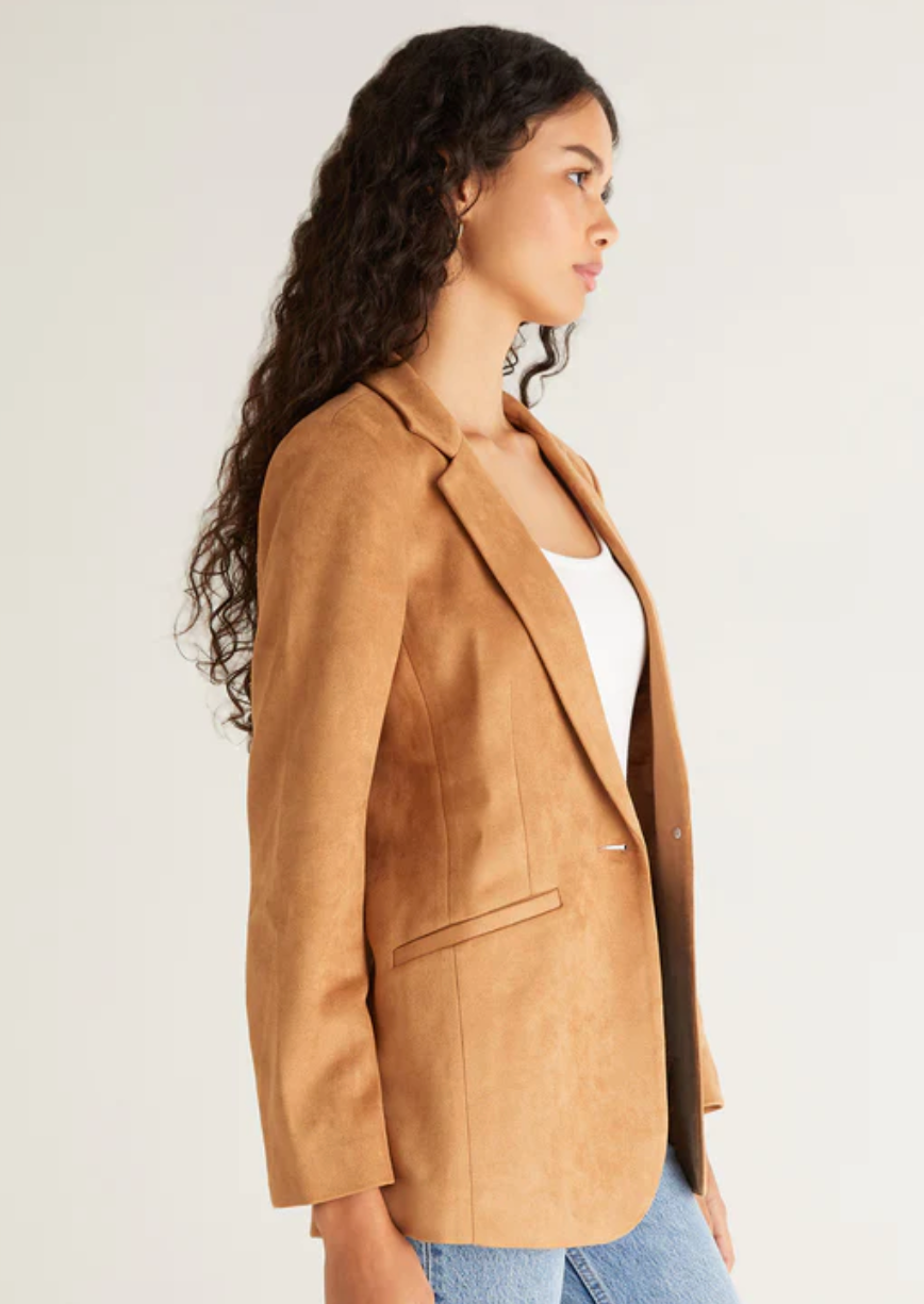 Sandelle Faux Suede Blazer