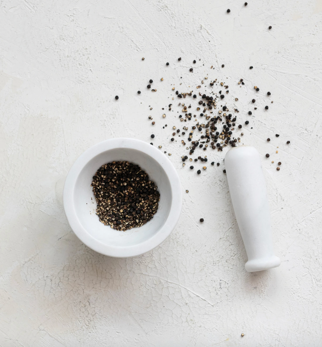 White Marble Mortar & Pestle